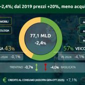 Beni durevoli, consumi -2,4%. Dal 2019 prezzi +20%, meno acquisti con più spesa Beni durevoli, consumi -2,4%. Dal 2019 prezzi +20%, meno acquisti con più spesa