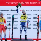 Nel SuperG della Val Gardena vince Zabystran, podio e lacrime per Franzoni Nel SuperG della Val Gardena vince Zabystran, podio e lacrime per Franzoni