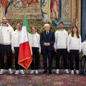 Milano-Cortina alle porte, Mattarella consegna il Tricolore agli alfieri azzurri Milano-Cortina alle porte, Mattarella consegna il Tricolore agli alfieri azzurri