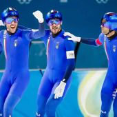 Oro Italia nell’inseguimento a squadre di Pattinaggio velocità Oro Italia nell’inseguimento a squadre di Pattinaggio velocità