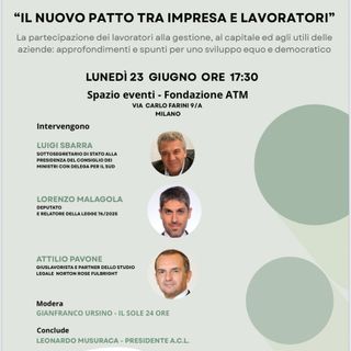 Convegno sui nuovi orizzonti aperti dalla nuova legge per la partecipazione dei lavoratori alla gestione, al capitale e agli utili delle imprese