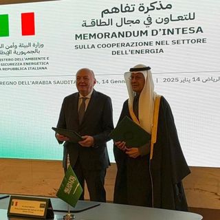 Energia, firmato a Riad memorandum tra Italia e Arabia Saudita