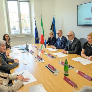 Il presidente estone Karis in visita a UnitelmaSapienza