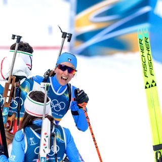 Italia argento nella staffetta di biathlon con Giacomel, Hofer, Wierer e Vittozzi