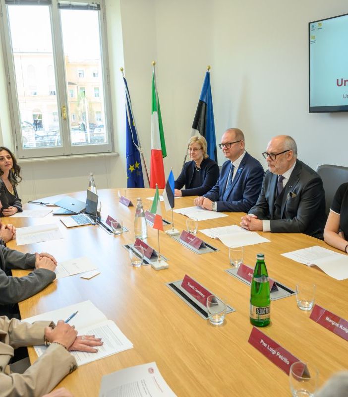Il presidente estone Karis in visita a UnitelmaSapienza