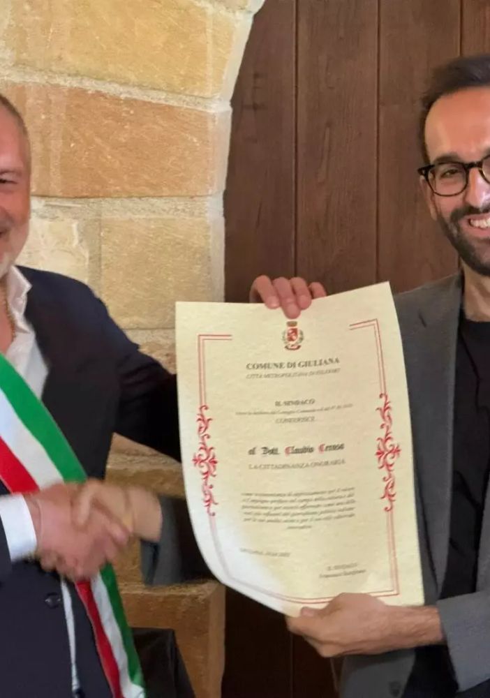 A Claudio Cerasa la cittadinanza onoraria del comune di Giuliana