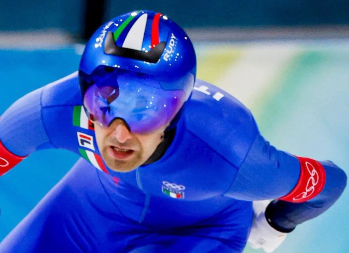 Giovannini bronzo nella mass start di Pattinaggio velocità uomini Giovannini bronzo nella mass start di Pattinaggio velocità uomini