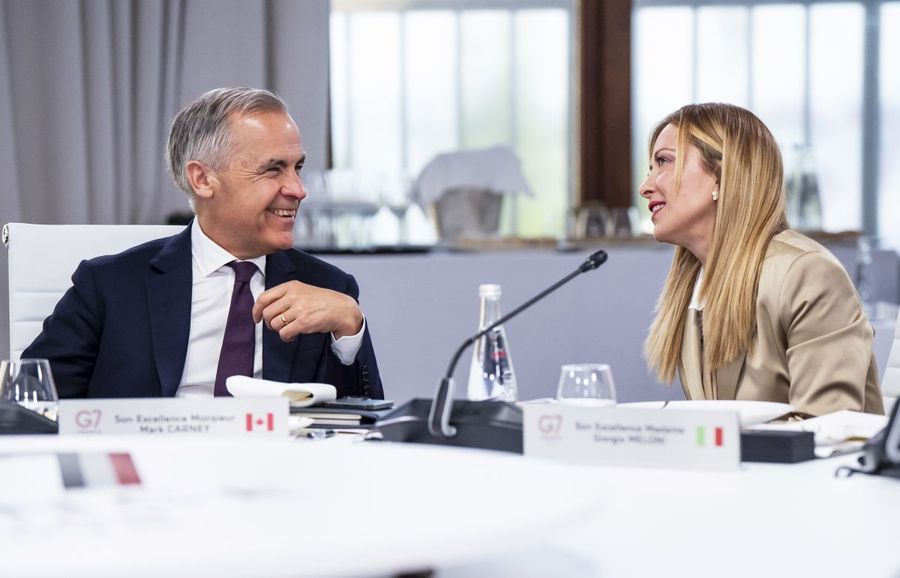 G7, Meloni incontra Carney “Lavorare a un accordo quadro Italia-Canada” G7, Meloni incontra Carney “Lavorare a un accordo quadro Italia-Canada”