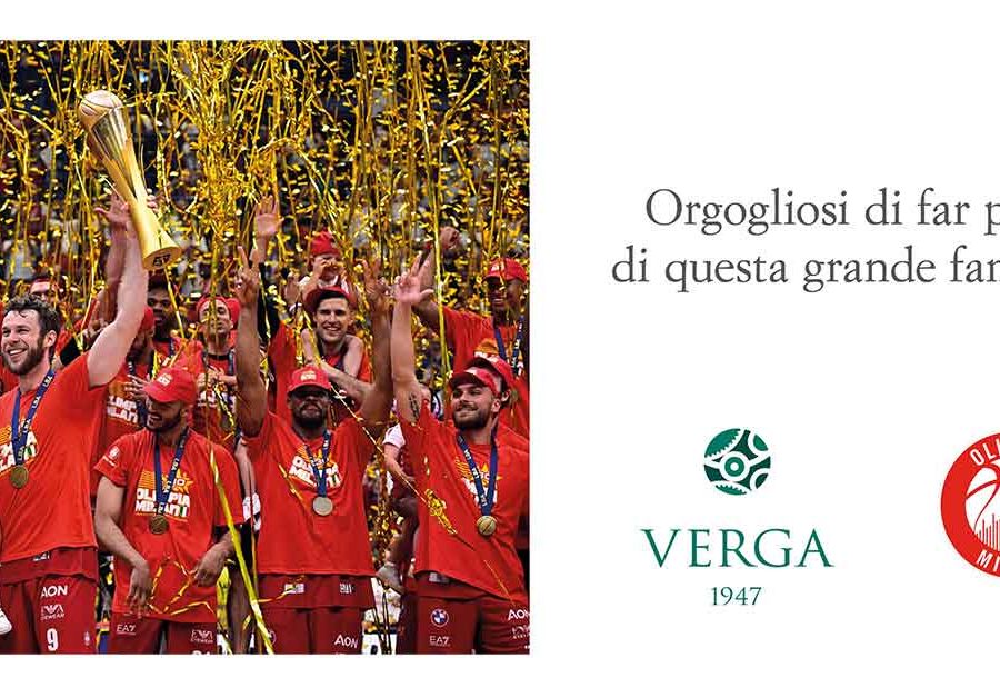 Verga 1947 si congratula con Olimpia Milano per il 30° Scudetto della sua storia, che vale la terza stella!
