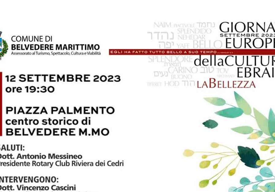 Belvedere Marittimo (Cs), accoglie la Giornata Europea della Cultura Ebraica