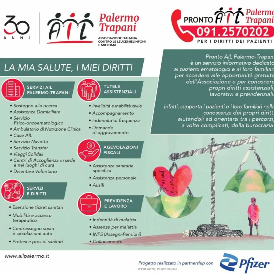 Al via “Pronto AIL Palermo e Trapani” per i pazienti ematologici