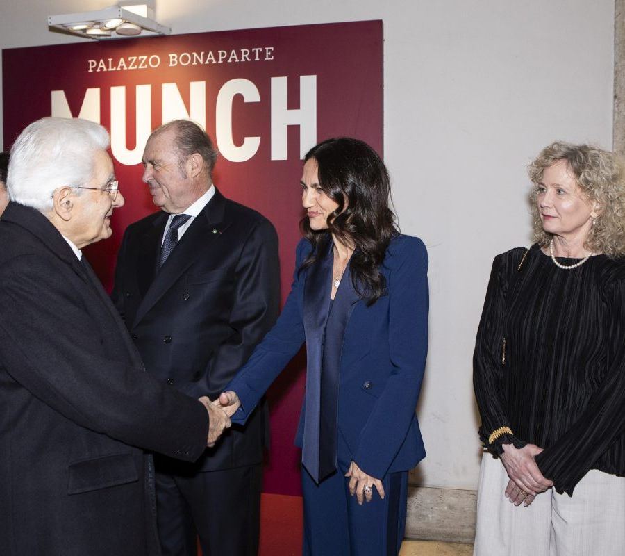 Munch a Roma, a inaugurare la mostra Mattarella e Regina di Norvegia