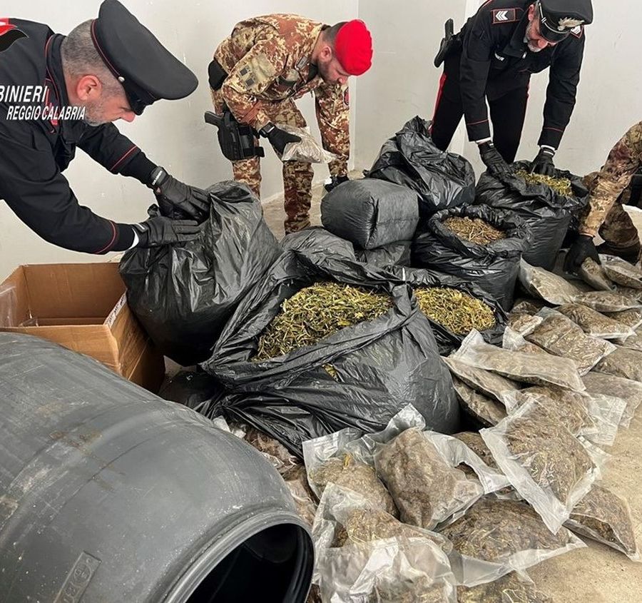 Più di 30 kg di marijuana nascosti in casa nella Locride, un arresto