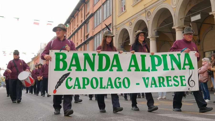 La Banda di Capolago accoglie la Fiamma Olimpica a Varese