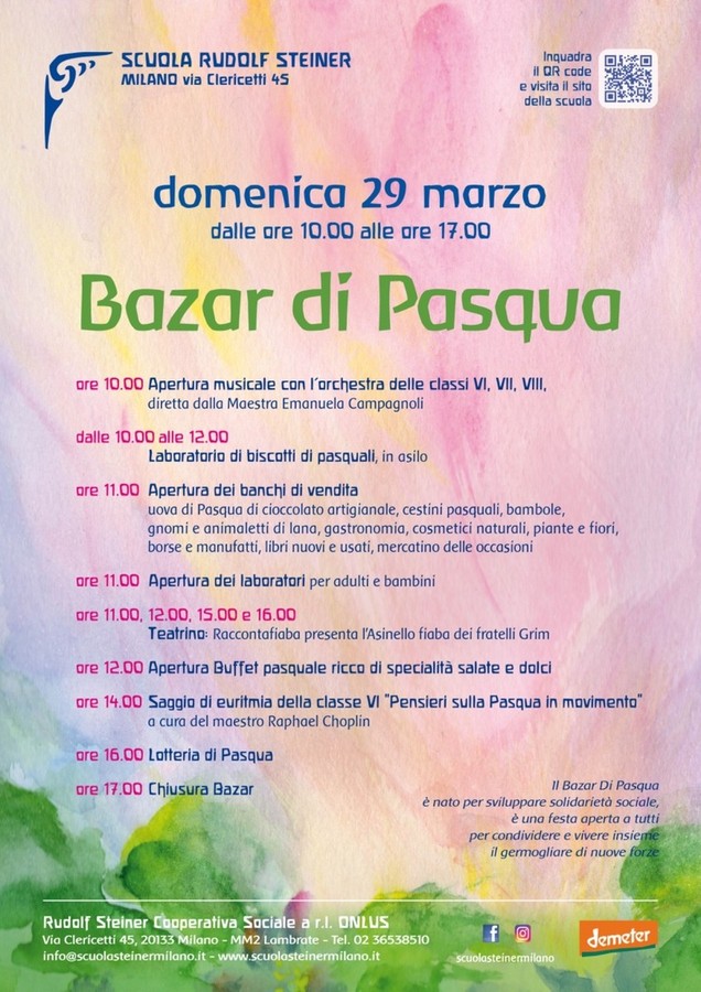 La magia della Pasqua prende vita: ritorna il Bazar della Scuola Rudolf Steiner