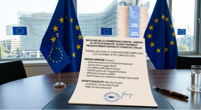 Commissione Europea concede la deroga dei 14 miliardi sull’Energia: cosa cambia per famiglie e imprese Commissione Europea concede la deroga dei 14 miliardi sull’Energia: cosa cambia per famiglie e imprese