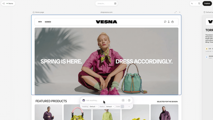 Shopify lancia Canvas: progettare lo store online diventa una conversazione con l'AI