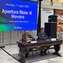 Alcuni momenti dell'inaugurazione tenuta oggi a Novara
