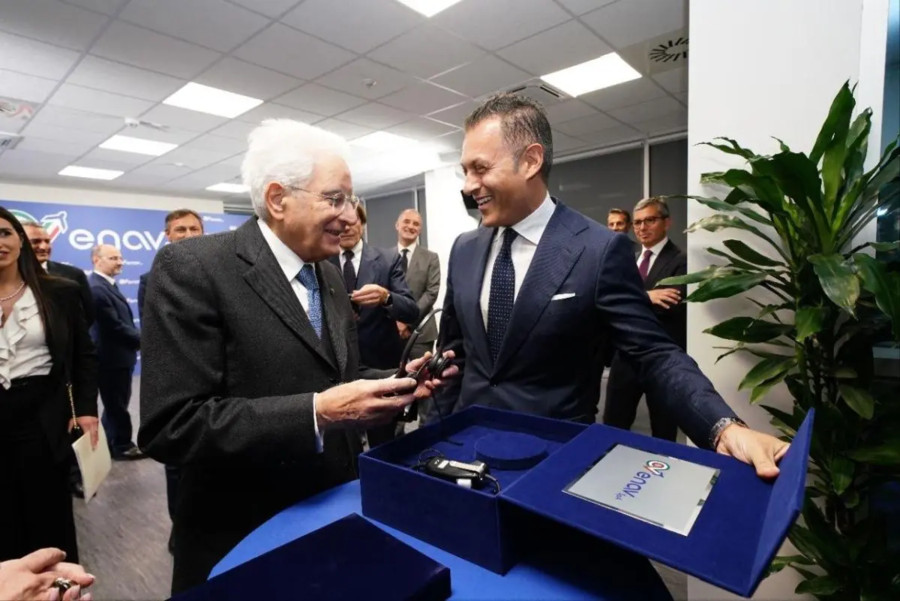 ENAV, Mattarella in visita al Centro di Controllo di Roma ENAV, Mattarella in visita al Centro di Controllo di Roma