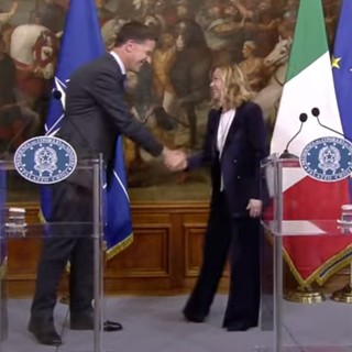 Meloni incontra Rutte “La Nato pilastro imprescindibile per sicurezza”